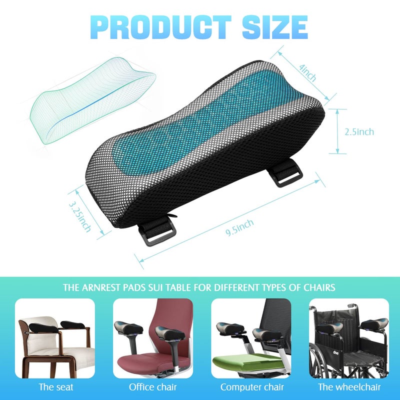 EIMMBD Office Chair Arm Pads Covers-Ergonomic Armrest for Desk and Chair Office Chair Armrest Covers  Office Chair Arm Pads for Elbows and Forearms  Office Chair Cushion for Gaming Accessories - Image 3
